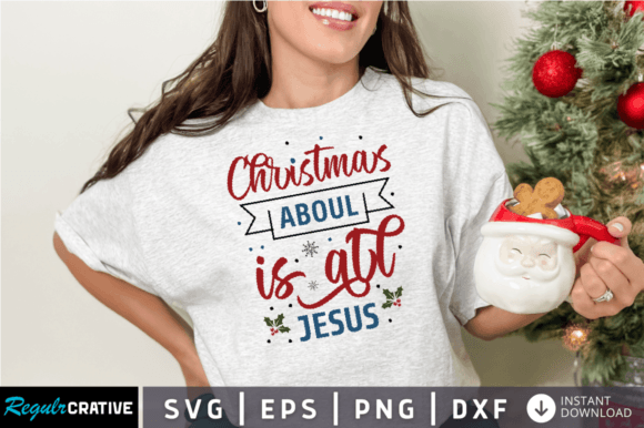 Christmas Aboul is All Jesus SVG DESIGN