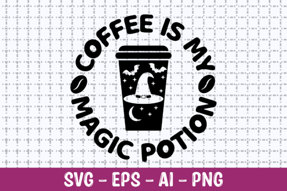 Coffee is My Magic Potion Halloween SVG