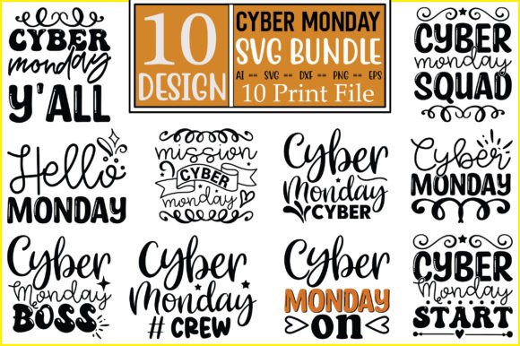Cyber Monday SVG Design Bundle Vol -2