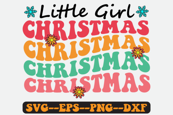 Little Girl Christmas Quote Retro Svg