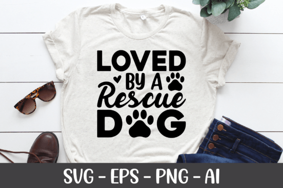 Loved by a Rescue Dog SVG