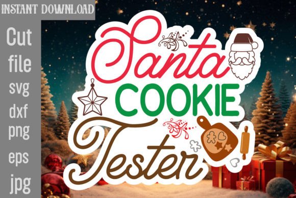 Santa Cookie Tester SVG Cut File